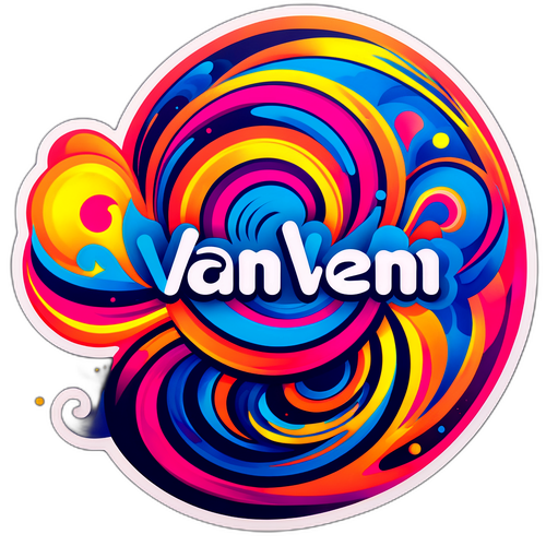 Adesivo Astratto e Vibrante 'Van Veen'