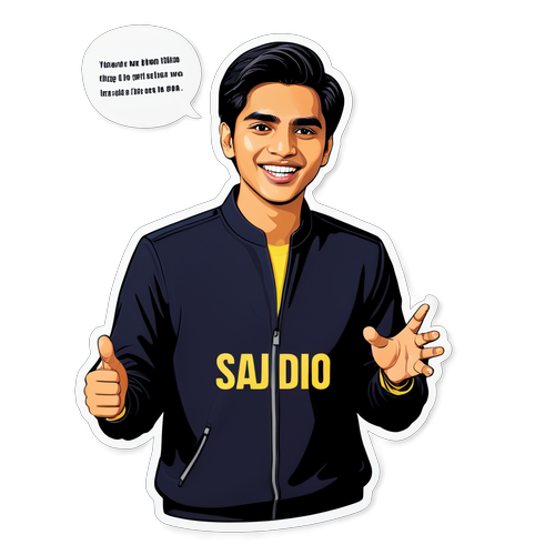 Stiker Syed Saddiq Memberi Ucapan Motivasi