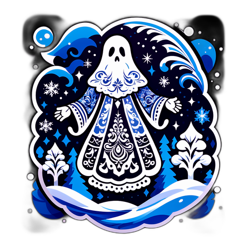 Fantôme Russe dans un Paysage Neigeux