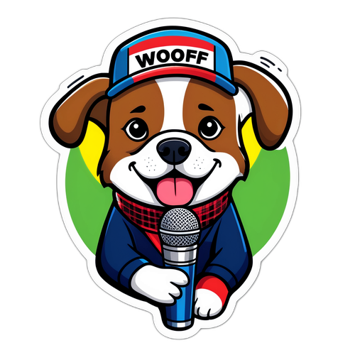 Woof for News Sticker