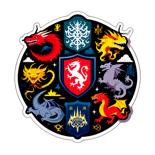 Sticker w stylu Gry o Tron