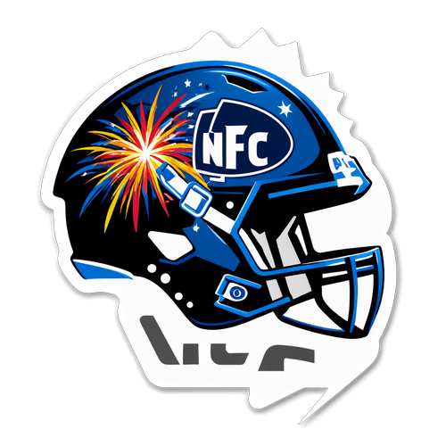 Gráfico de un casco de fútbol americano con texto 'NFC'