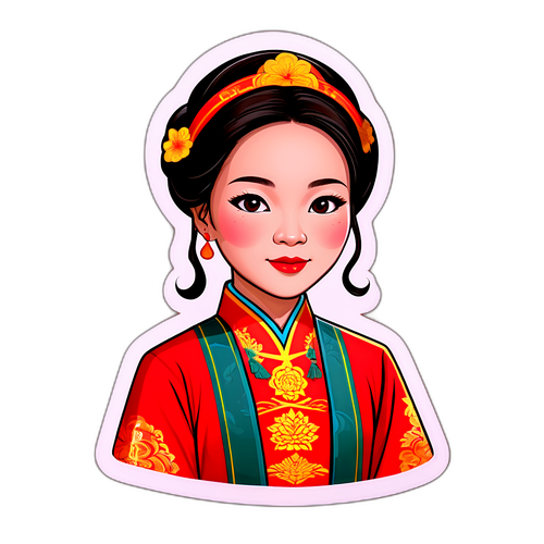 Nhân vật Nguyễn Thị Vân Nhi trong trang phục truyền thống Việt Nam