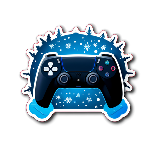 Festive PS5 Gaming Sticker