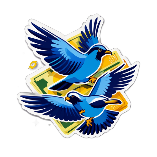 Banconote Euro che si Trasformano in Uccelli