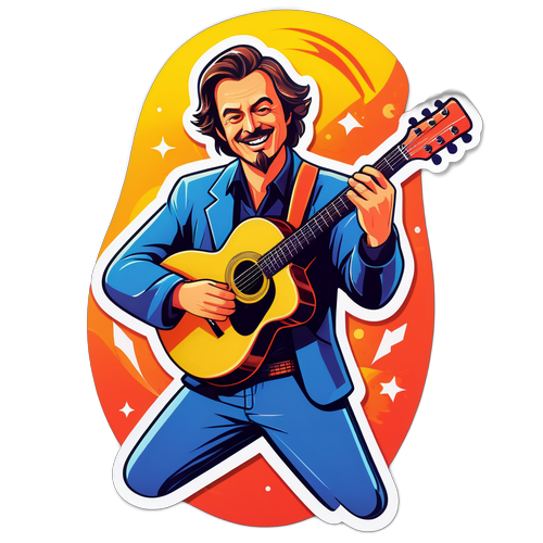 Иллюстрация Дениса Маиданова с гитарой