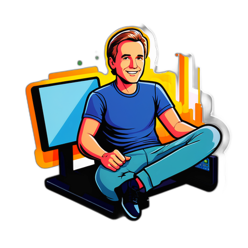 Ken Howery med Computer