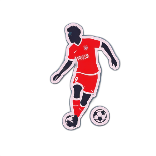 Autocolant fotbalist PSV driblând