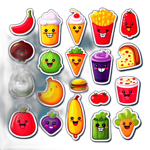 סטיקרי מזון מצחיקים בנושא השוק ההון