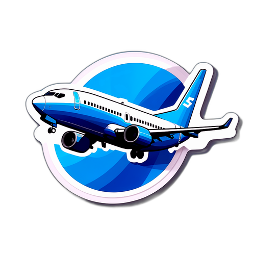 Illustration moderne d'un Boeing 737