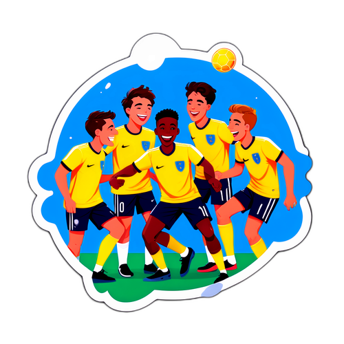 Ilustrasi Pemain Muda Euro U21 yang Bersenang-senang