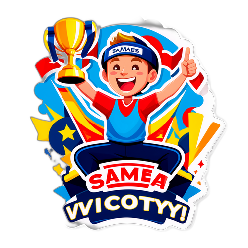 Siegerfeier von Sam Maes