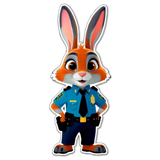 Zootopia Rabbit Police Sticker