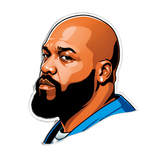 Illustrera Suge Knight i minimalistisk stil