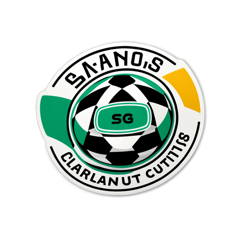 Diseño vibrante que celebra un partido entre Santos