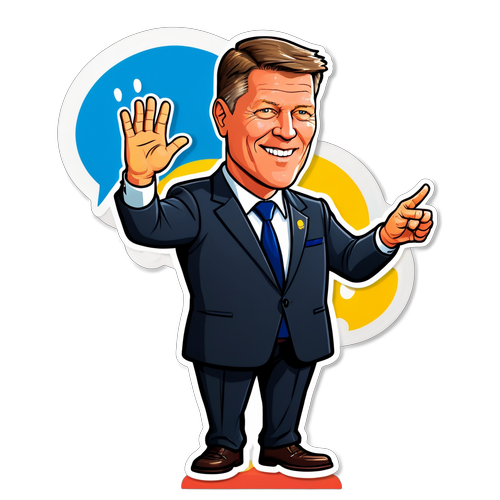 Sticker cu Klaus Iohannis