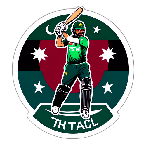 Adesivo a tema cricket della nazionale del Pakistan