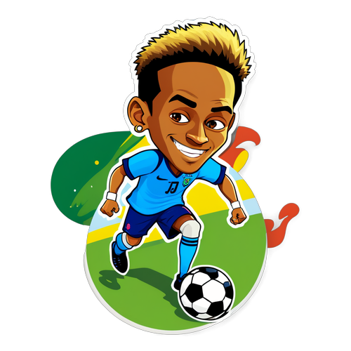 Sticker Humor Neymar Dribble