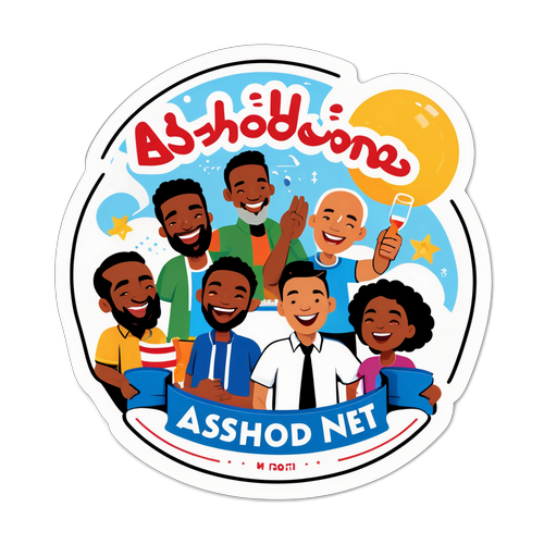 עיצוב מדבקה לחגיגת 'אשדוד נט'