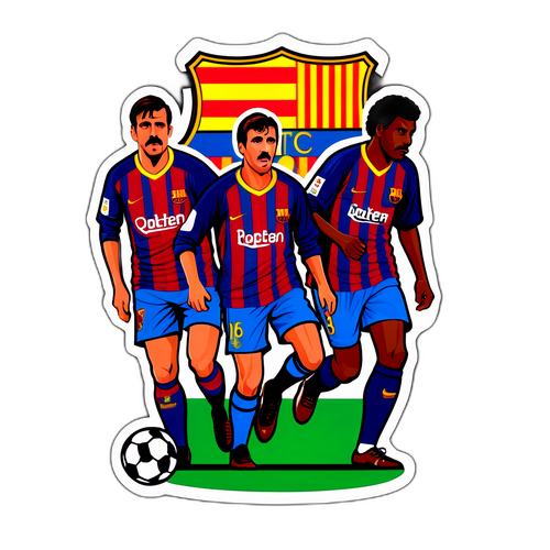 Autocolant nostalgic meci Newcastle-Barcelona