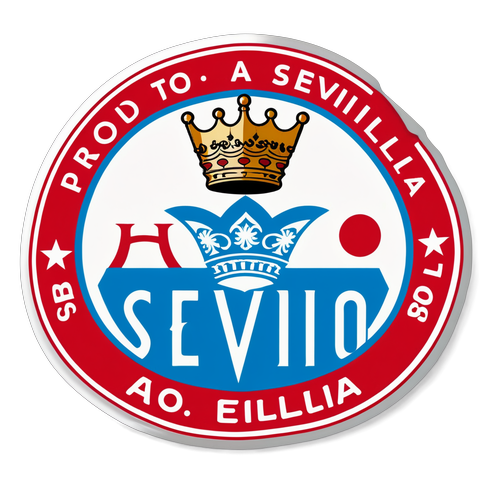 Pegatina del Sevilla FC con el escudo y 'Orgulloso de ser Sevillista'