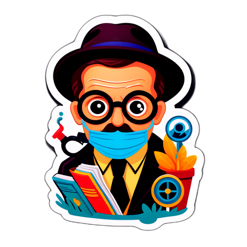 Whimsical Detective Sticker