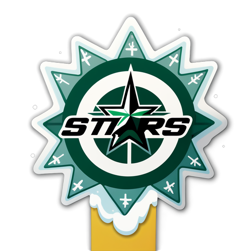 Täydellinen Talvihulivilma: Dallas Starsin Logo Lumisateen Taustalla!