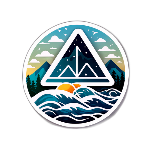 Delta Symbol na may Alon at Kalikasan