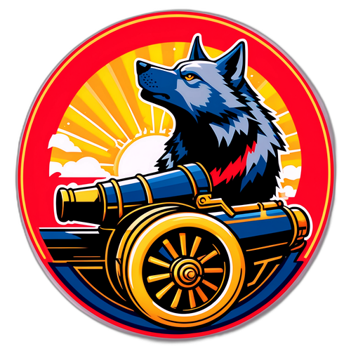 Sticker ya Kanuni ya Arsenal na Mbwa Mwitu