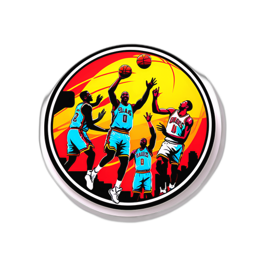 Dynamic NBA Sticker z Ikonicznymi Momentami