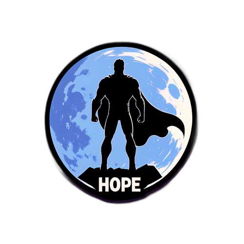 Minimalist Superman Silhouette Klistermærke