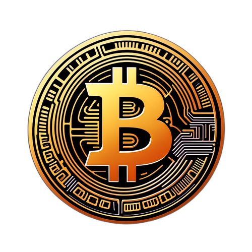 Minimalist Naklejka z Logo BTC