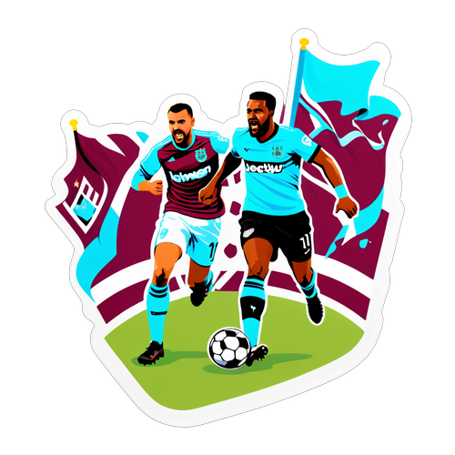 Newcastle mod West Ham: Fodboldkamp Sticker