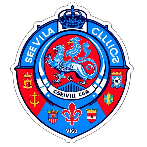 Adesiv cu scena din viața de zi cu zi a susținătorilor echipelor Sevilla și Celta Vigo