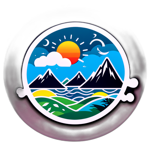 Stiker Bertemakan Alam dengan Elemen Angin dan Cuaca