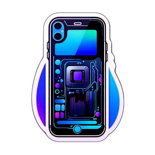 Sticker ng Futuristic Apple iPhone 17