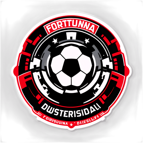 Fortuna Düsseldorf: Leidenschaftliche Fans und Stadion-Silhouetten in einem fesselnden Sticker-Design!