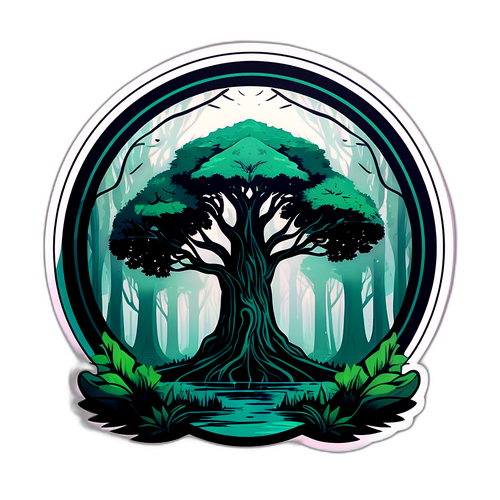 Bir Gizemli Orman: Halef Köklerin Çağrısı Temalı Sticker
