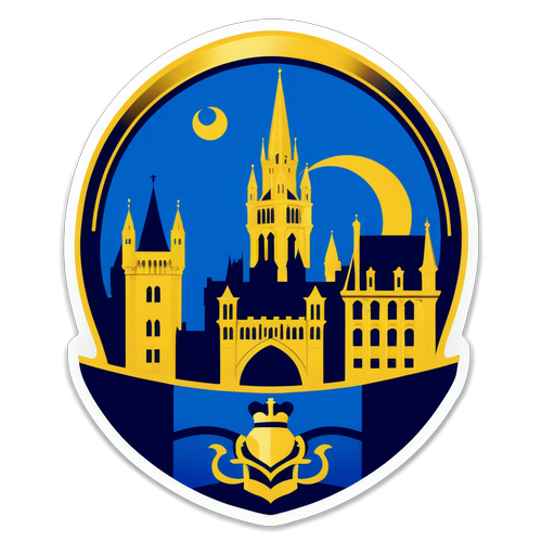 Stiker Siluet Ikonik Skyline Bruges