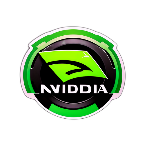 NVIDIA 최신 기술을 홍보하는 스타일리시한 스티커