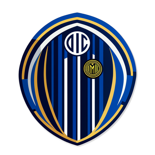 Sticker de l'Inter Milan avec des motifs de son maillot emblématique