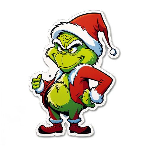 Adesivo Giocoso ispirato al Grinch