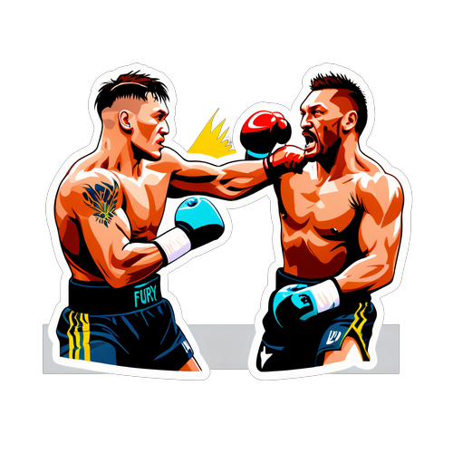 Dinamiko na Boxing Sticker para sa Usyk vs Fury 2