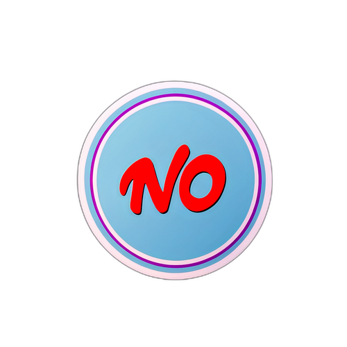 'Hayır' Yazılı Sticker