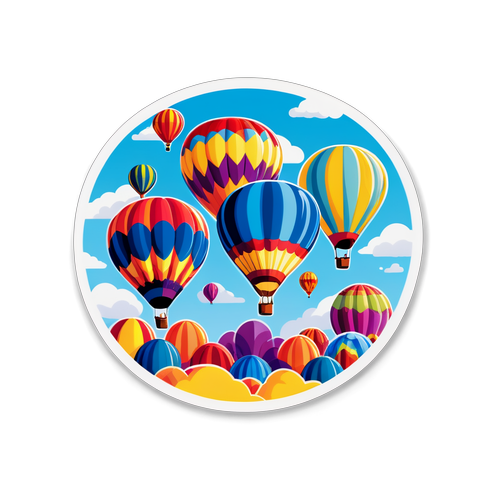 五彩缤纷的热气球节场景