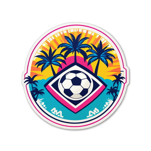 Fargerik Inter Miami Logo: Se Hvordan Fotball Kombinerer Med Palmesus i Denne Strålende Designen!