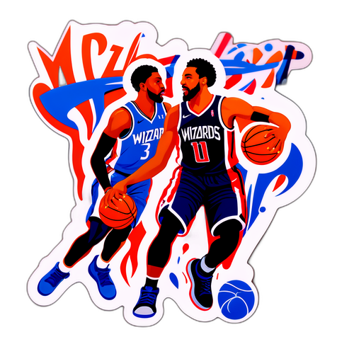 Sticker ng Pagtutulungan ng Wizards at Mavericks
