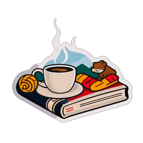 Komportableng Tanawin ng Kape at Aklat