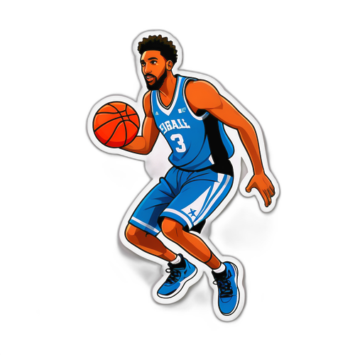 מדבקת כדורסלן ישראלי פאנקי