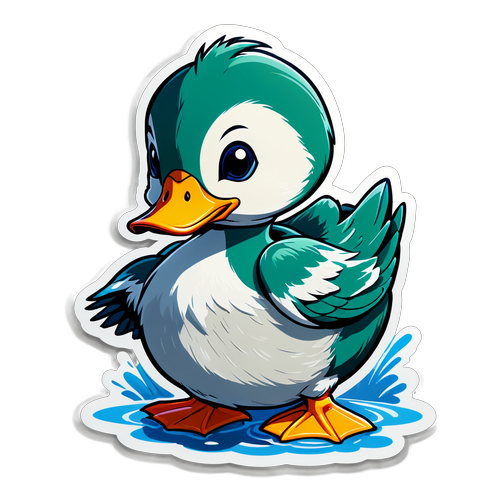 Adorable Duckling Sticker